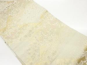 草花模様織出し名古屋帯